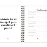 Wachtwoordenboekje Fyllbooks binnenwerk Quote Wachtwoorden