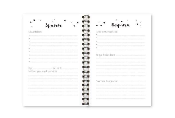 Binnenwerk Budgetplanner Fyllbooks Sparen