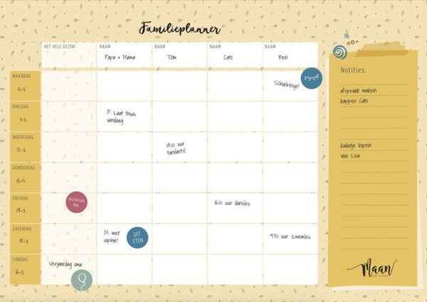 Maan Amsterdam Universe - Familieplanner - A4 - Afbeelding 7