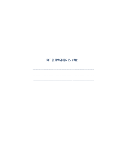 PaperStore Eetdagboek – Blauw Eetdagboek