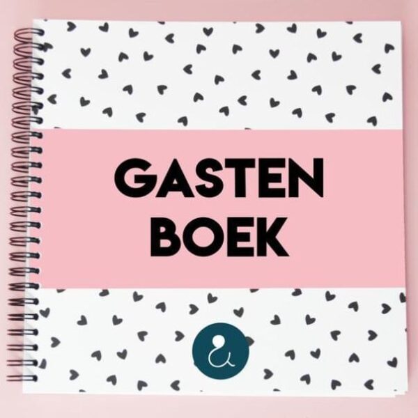 Studio Ins & Outs 'Gastenboek bruiloft' - Roze
