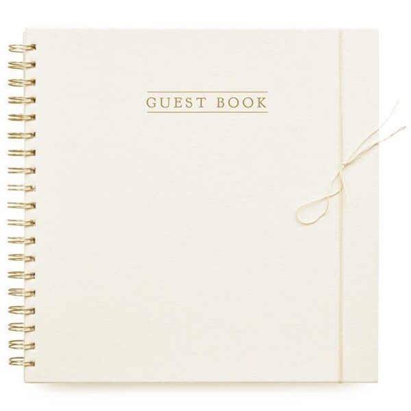 HOP Guestbook (universeel) - Ivoor Linnen