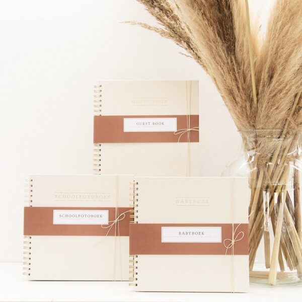 HOP Guestbook (universeel) - Ivoor Linnen - Afbeelding 4