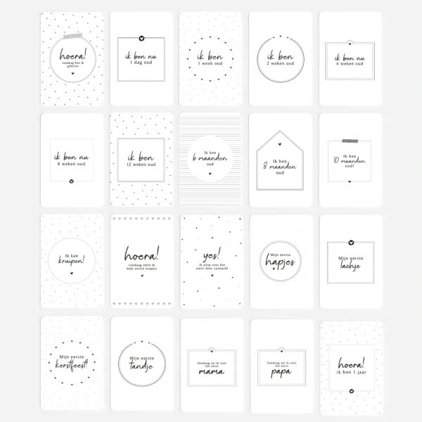 Fyllbooks Mijlpaalkaarten Set Baby Mijn Eerste Jaar (4)