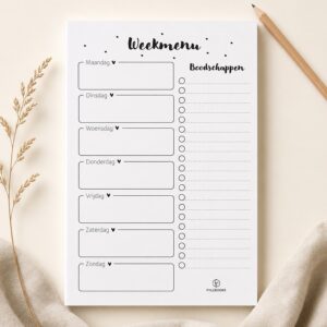 Fyllbooks Weekmenu Met Boodschappenlijstje Cover