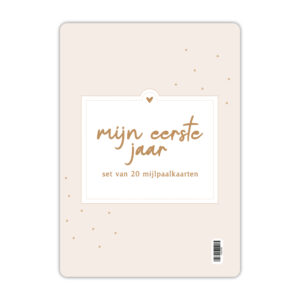 Mijlpaalkaarten Baby Beige Voorkant