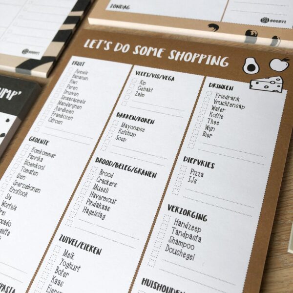Oh My Goody - Boodschappenlijst planner 'Let's do some shopping' A5 - Afbeelding 3