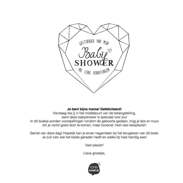 Tante Kaartje Babyshower gastenboek - Deluxe - Afbeelding 2