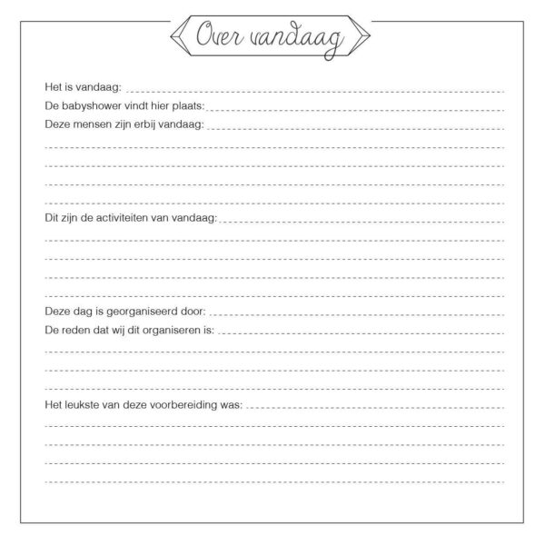 Tante Kaartje Babyshower gastenboek - Deluxe - Afbeelding 4
