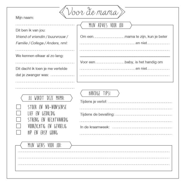 Tante Kaartje Babyshower gastenboek - Deluxe - Afbeelding 5