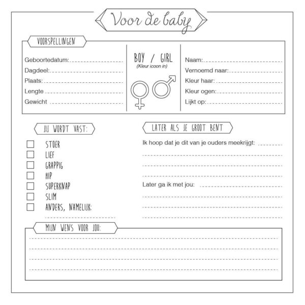 Tante Kaartje Babyshower gastenboek - Deluxe - Afbeelding 6