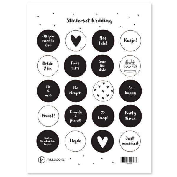 Fyllbooks Stickerset Wedding