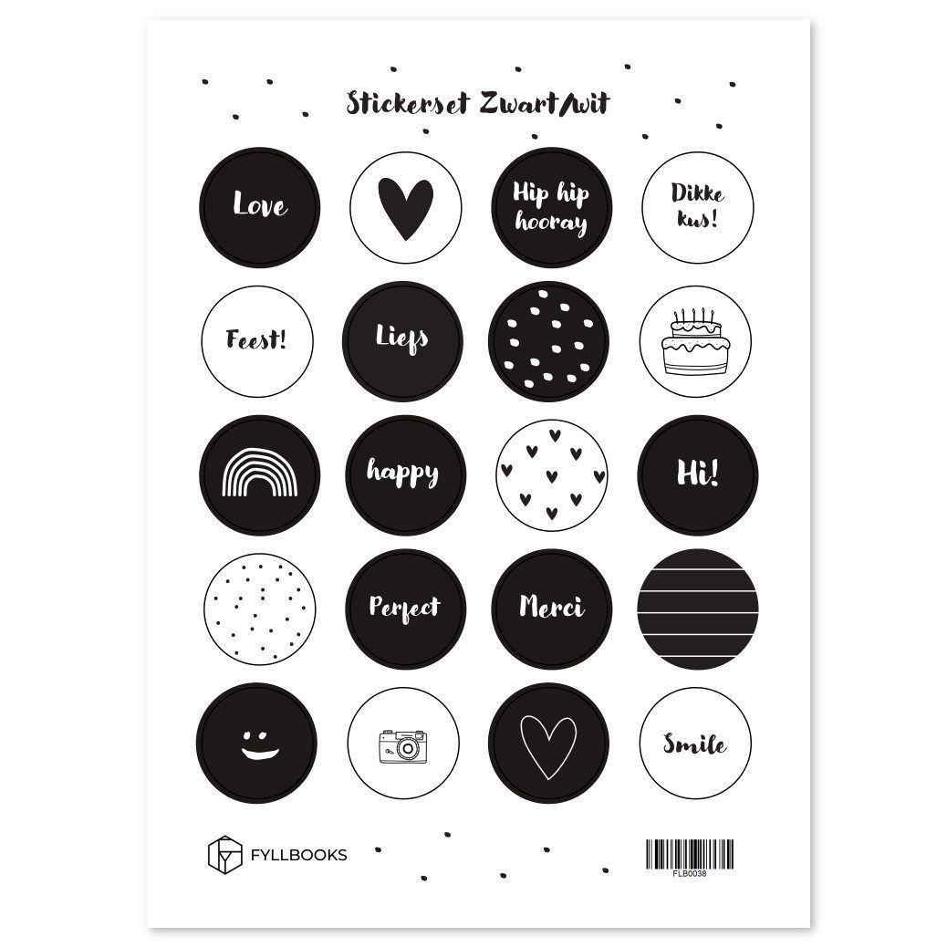 Dhr jury Grazen Fyllbooks Stickerset Zwart/wit Kopen? - Invulboekjes.nl