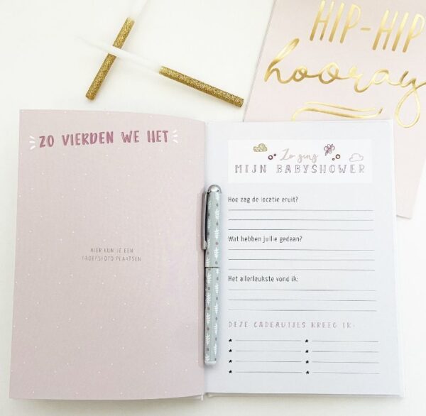 Maan Amsterdam Universe - Mijn babyshower boek (incl. invulkaarten) - Roze - Afbeelding 12