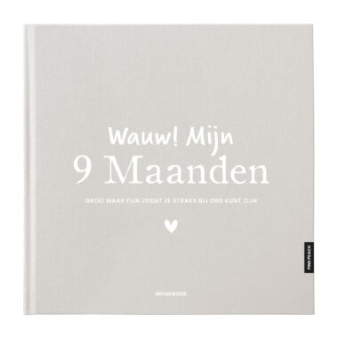 Pink Peach Mijn 9 Maanden Dagboek Linnen Zand (1)