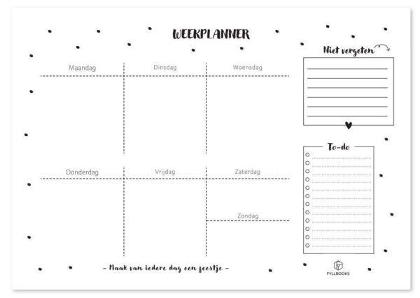 Fyllbooks Weekplanner A4