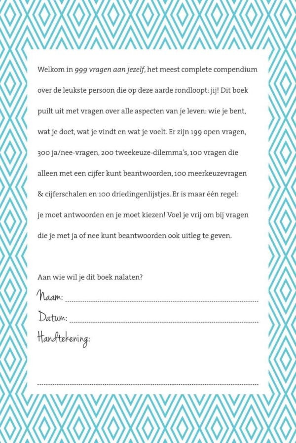 999 vragen aan jezelf - Invulboek - Afbeelding 5