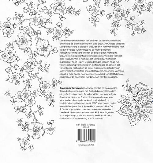 Delftsblauw Flora & Fauna Kleurboek Achterkant