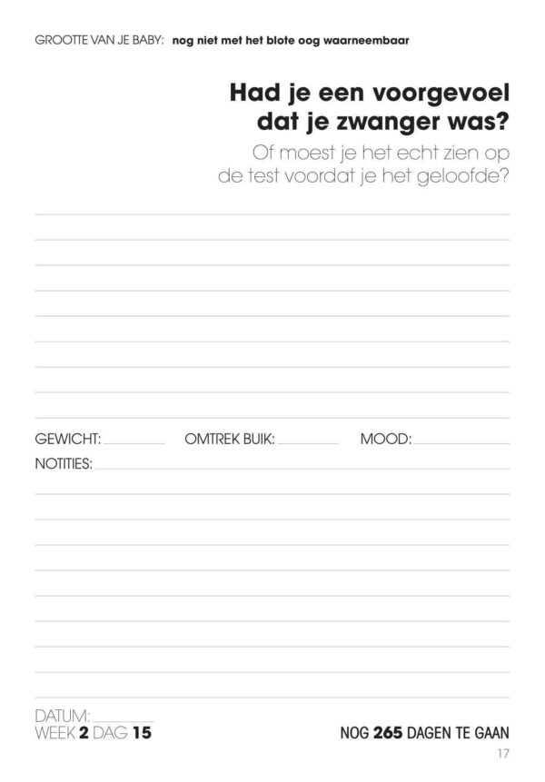 Zwangerschapsdagboek Elke dag een vraag - Afbeelding 9