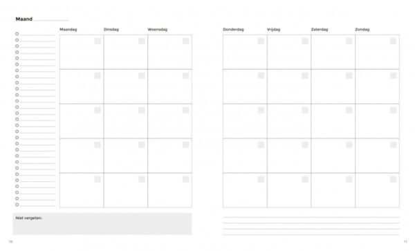 Structuurjunkie Planner (klein) - Blauw - Afbeelding 6