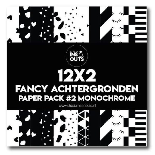 Studio Ins & Outs Fancy achtergronden #2 - Zwart wit