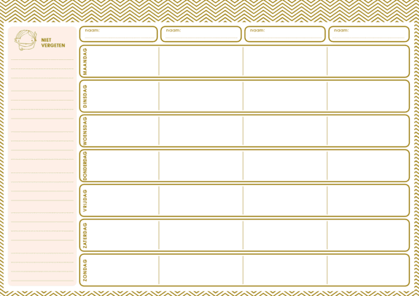 Mama Baas Familie weekplanner - Afbeelding 7