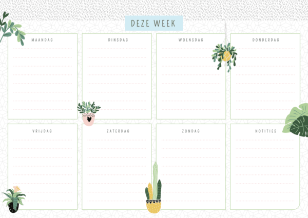 Weekplanner - Houseplants - Afbeelding 2
