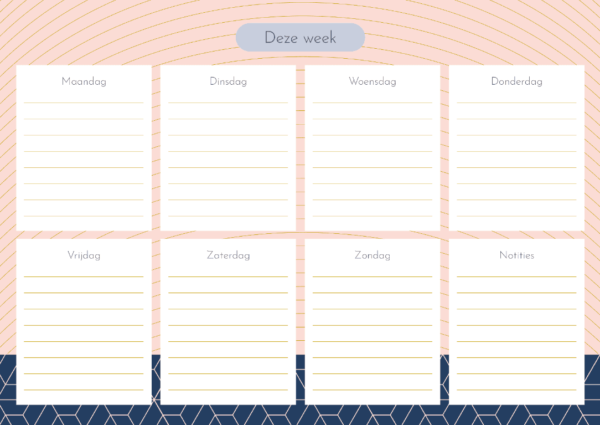 Weekplanner - Pink Patterns - Afbeelding 2