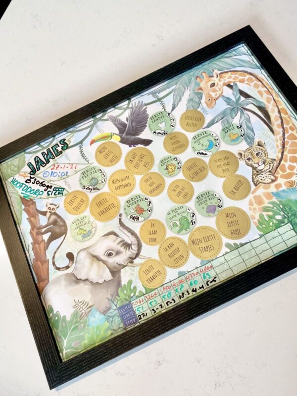 Mini Miles Milestone krasposter A2 - Jungle green - Afbeelding 8