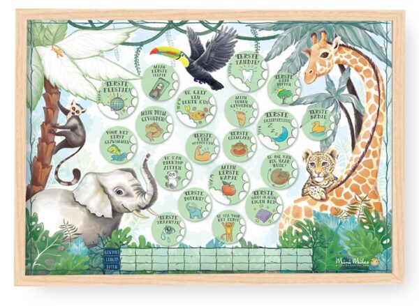 Mini Miles Milestoneposter A4 - Jungle green - Afbeelding 2