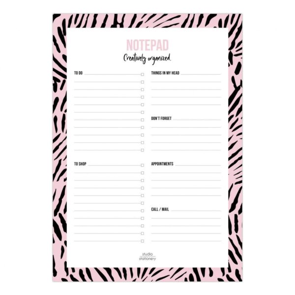 Studio Stationery Notitieblok Creatively organized Pink leaves