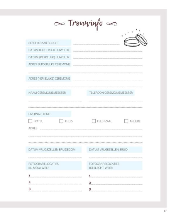 Wij trouwen! - Praktische planner - Afbeelding 15