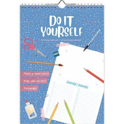 Do it Yourself verjaardagskalender – A4 Do it yourself kalender