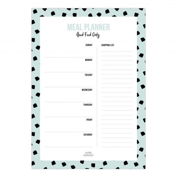 Studio Stationery Meal planner - Mint
