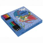 Glitter kleurboek met markers in cadeaubox - Coral Reef