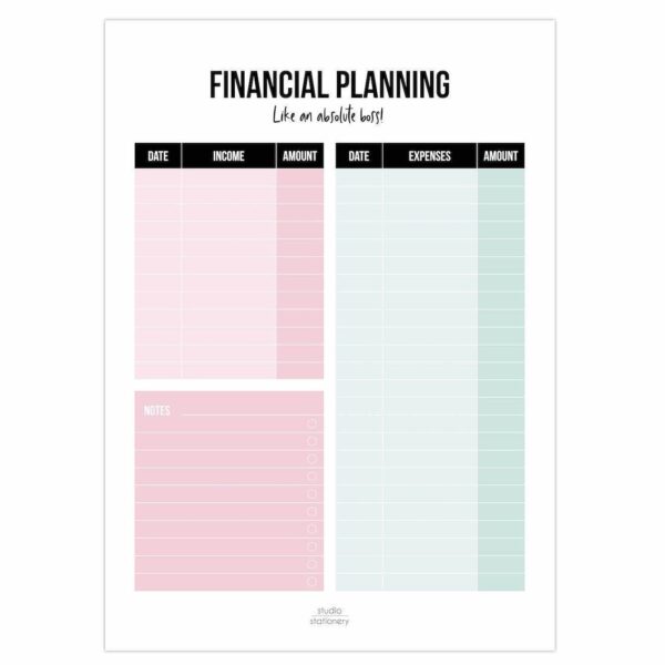 Studio Stationery Financial planning Notitieblok A5