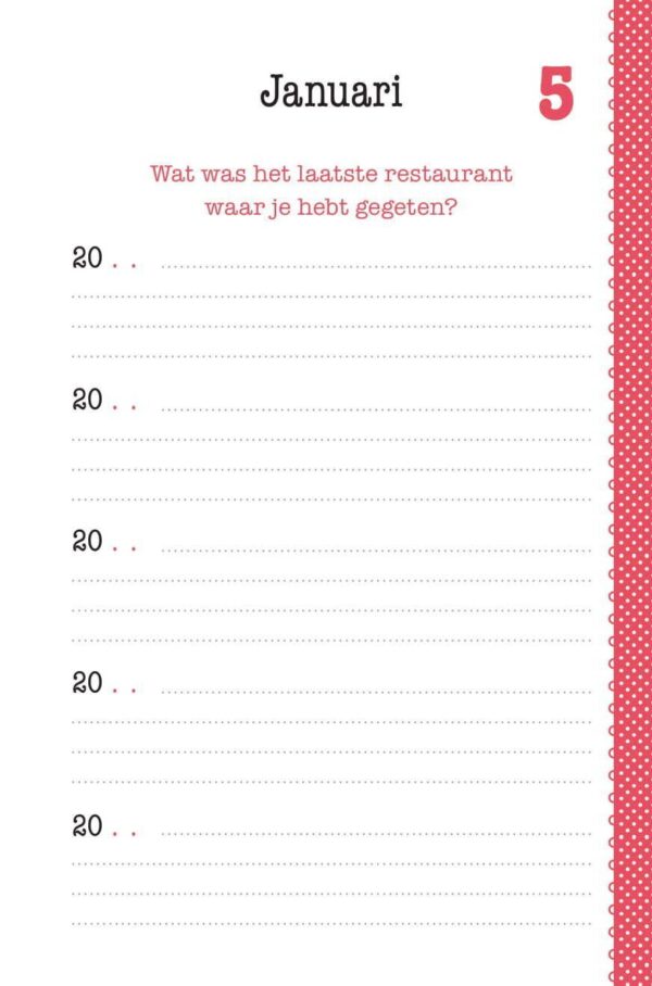 Een vraag per dag - Dagboek voor 5 jaar - Afbeelding 7