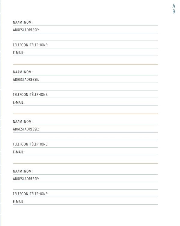 Adresboek Dark Blue - A5 - Afbeelding 3