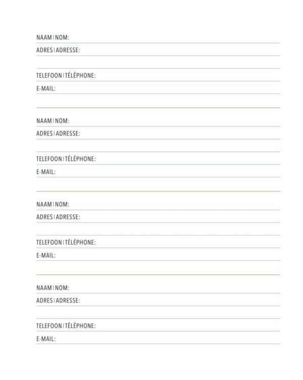 Adresboek Dark Blue - A5 - Afbeelding 4
