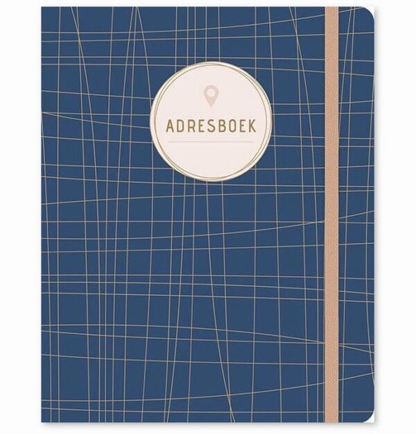 Adresboek Dark Blue - A5