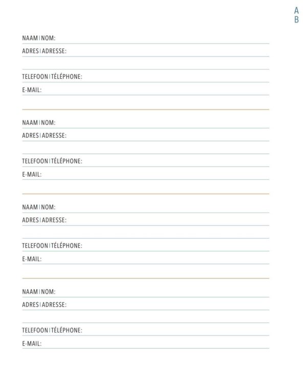 Adresboek Dark Blue - A5 - Afbeelding 7