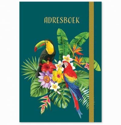 Adresboek Tropical Birds – A6 Adresboek van A6 formaat