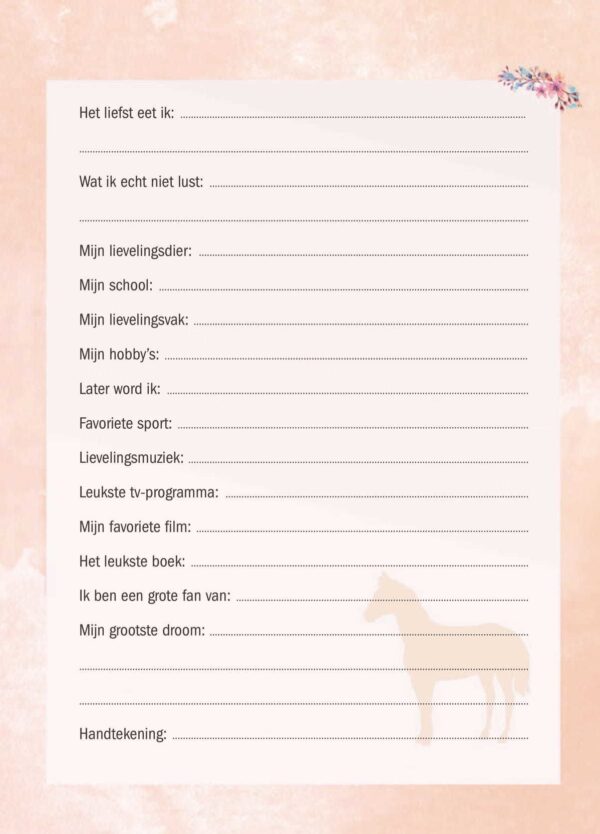 Ik hou van paarden vriendenboekje - Afbeelding 5