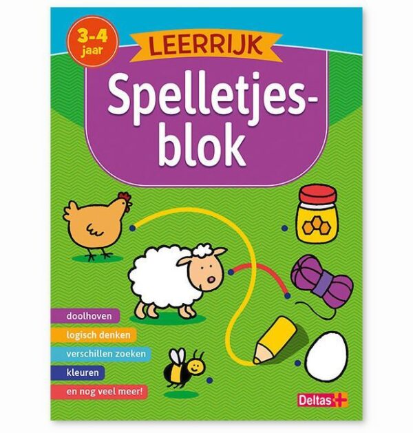Leerrijk spelletjesblok 3-4 jaar