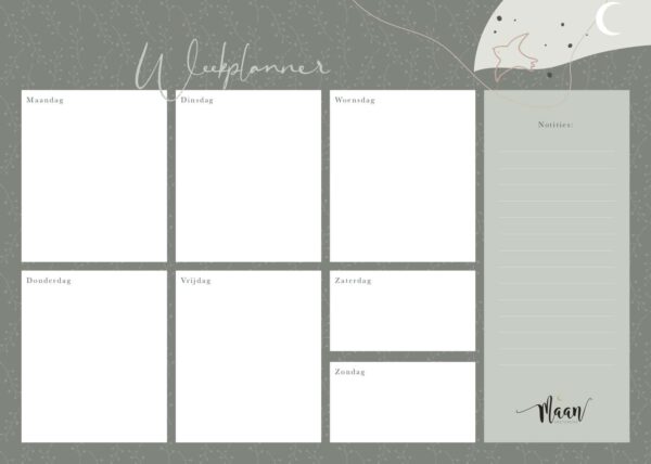 Maan Amsterdam Weekplanner Eclipse - A4 - Incl. stickervel - Afbeelding 8