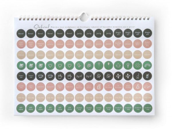 Maan Amsterdam Weekplanner Eclipse - A4 - Incl. stickervel - Afbeelding 4