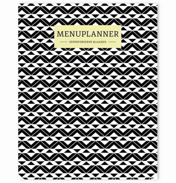 Menuplanner Black & White - A5