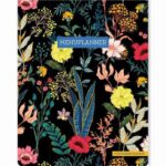 Menuplanner Floral Black - A5