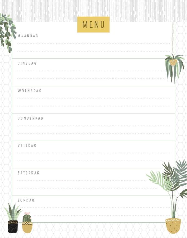 Menuplanner Houseplants - A5 - Afbeelding 2