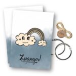 SilliBeads Bewaarbundel kaarten Zwanger - Blauw - A5